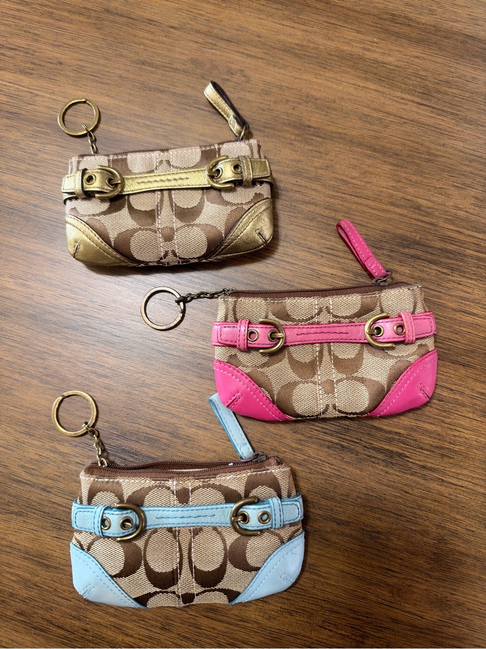 Coach Soho Keychain Pouches Bundle